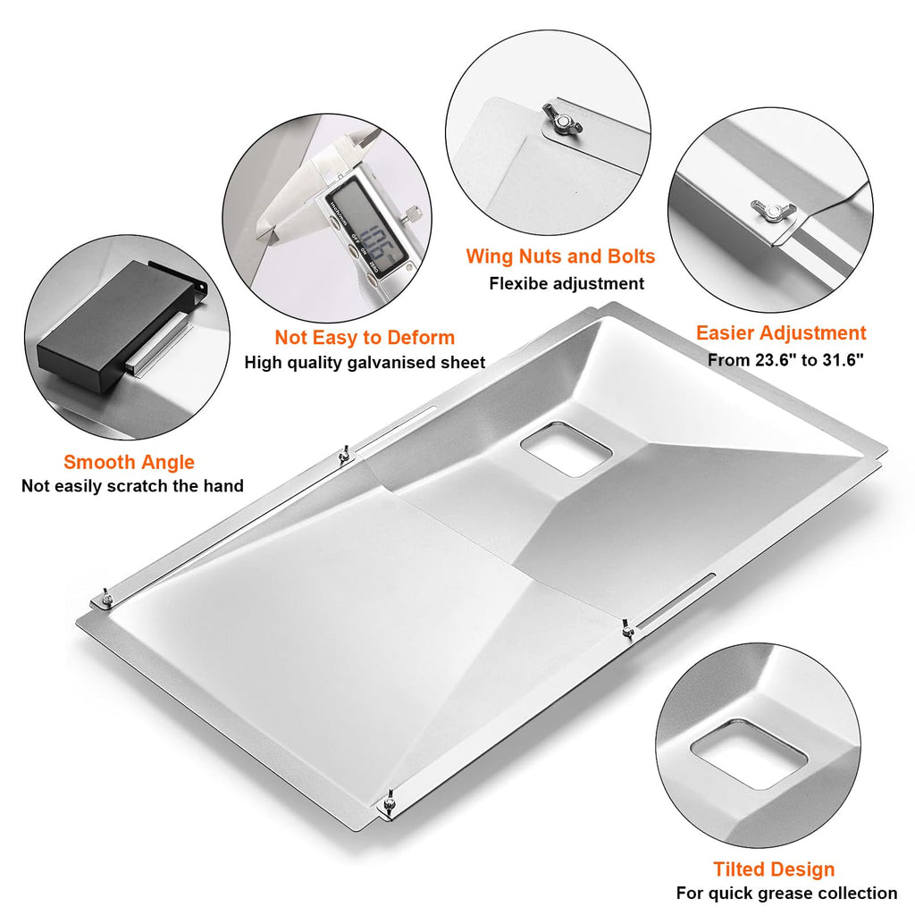 Adjustable Grease Tray for Gas Grills M4595