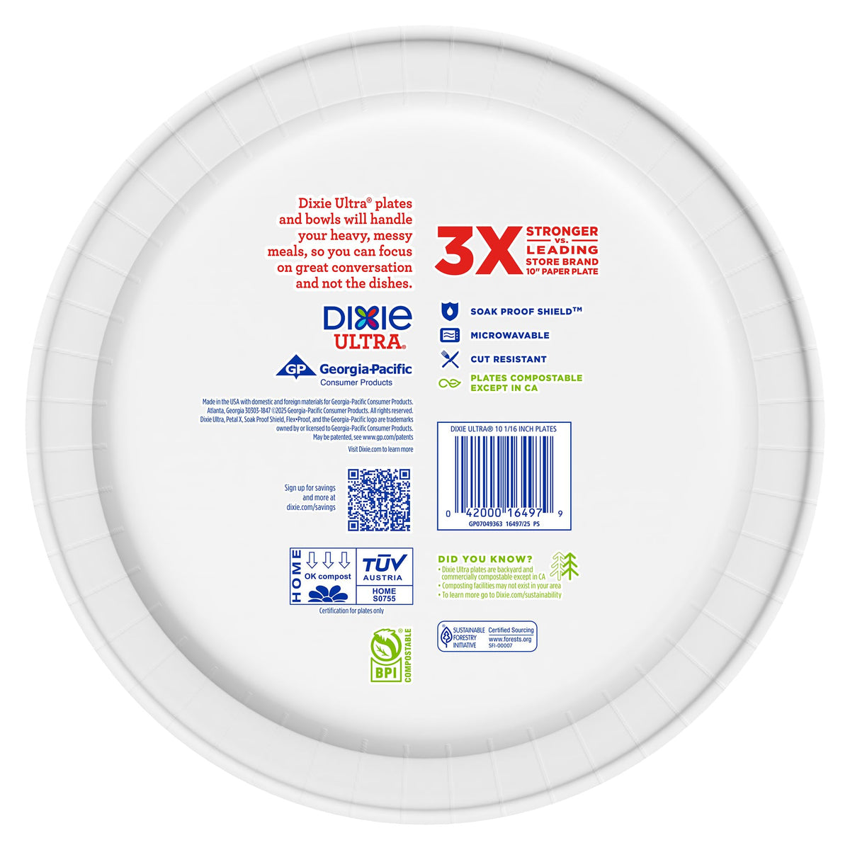 Large 10 Inch Heavy Duty Disposable Paper Plates B557