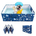 Foldable Dog Bathtub for Small to Medium Dogs & Cats, Blue W714