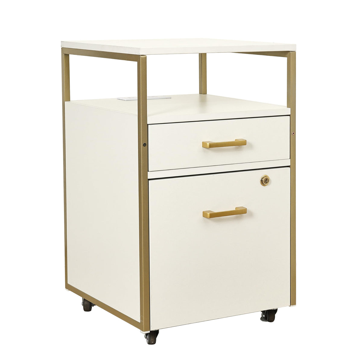 2 Drawer Rolling File Cabinet with Lock Z980