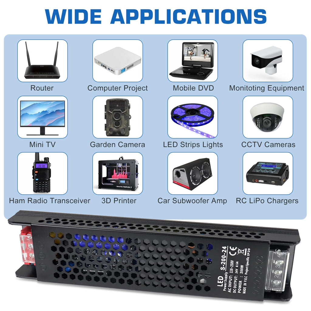 24V 200W 8.3A Constant Voltage LED Power Supply X253