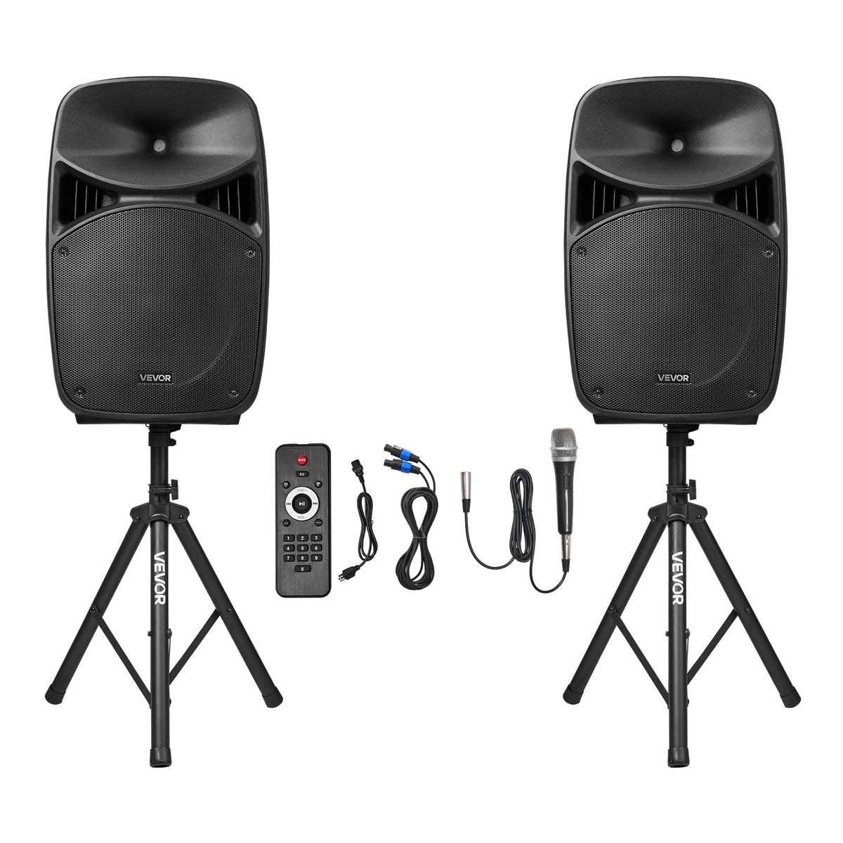 Portable PA System with Dual Speakers and Microphone E84050