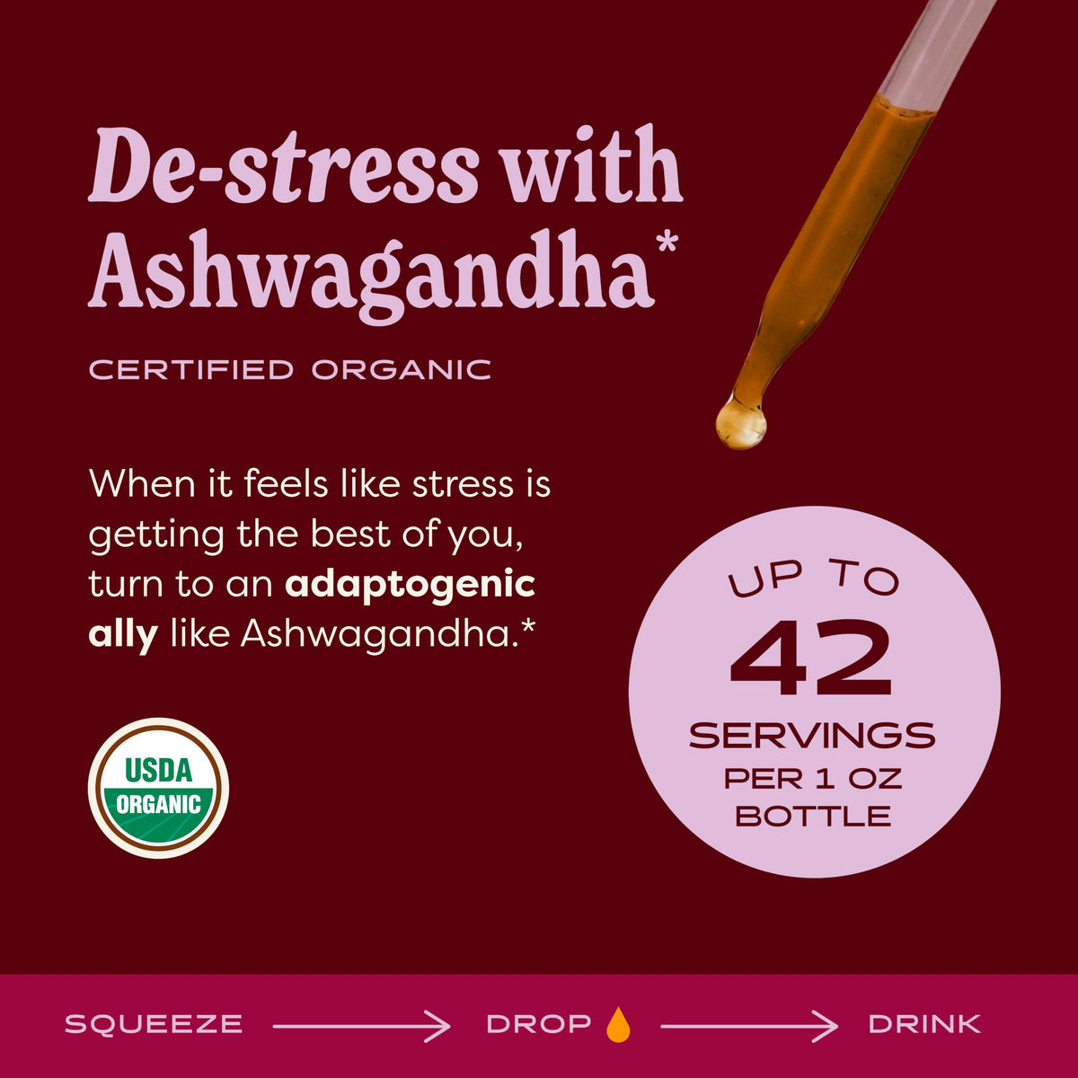 Organic Alcohol-Free Ashwagandha Liquid Extract 1 Oz S8861
