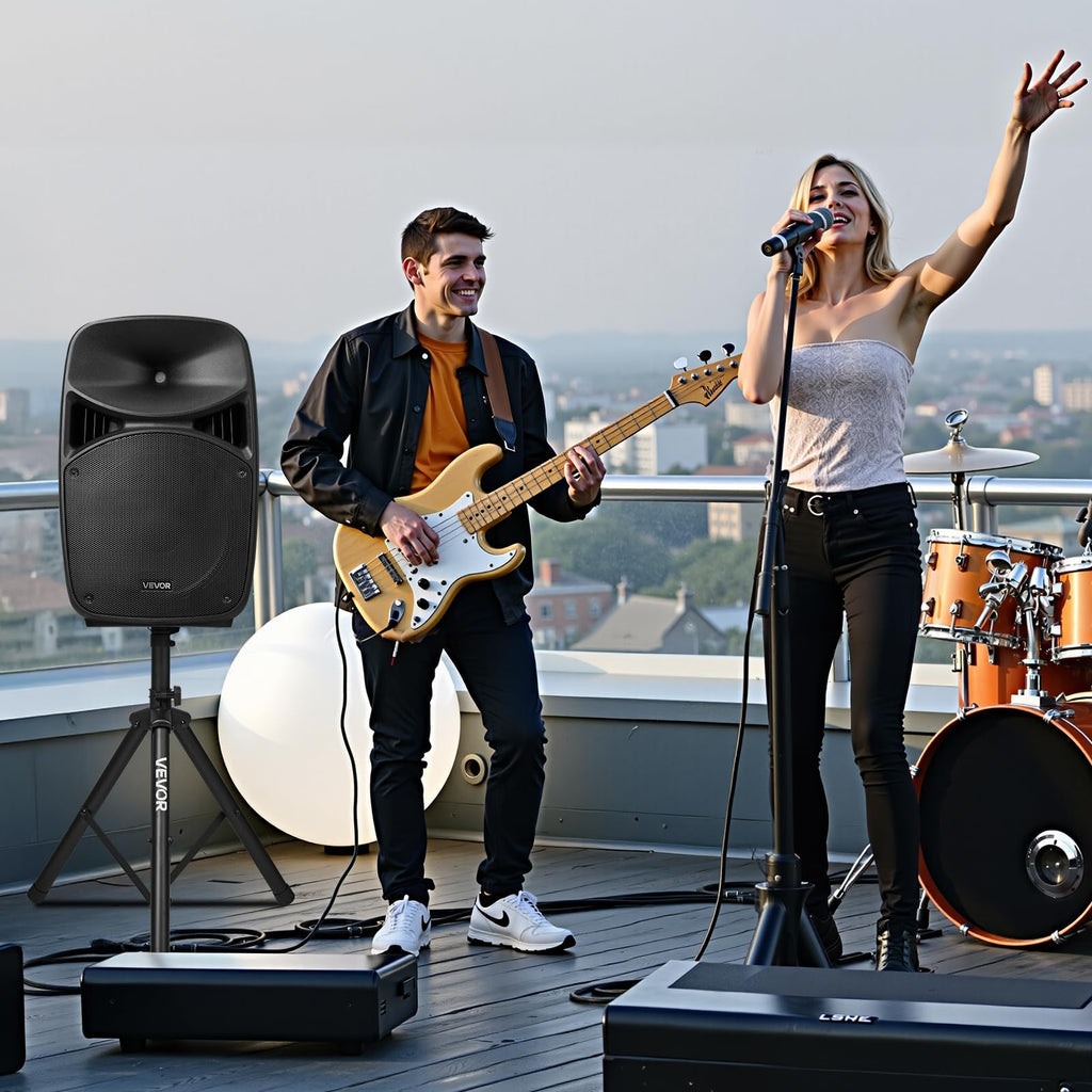 Portable PA System with Dual Speakers and Microphone E84050