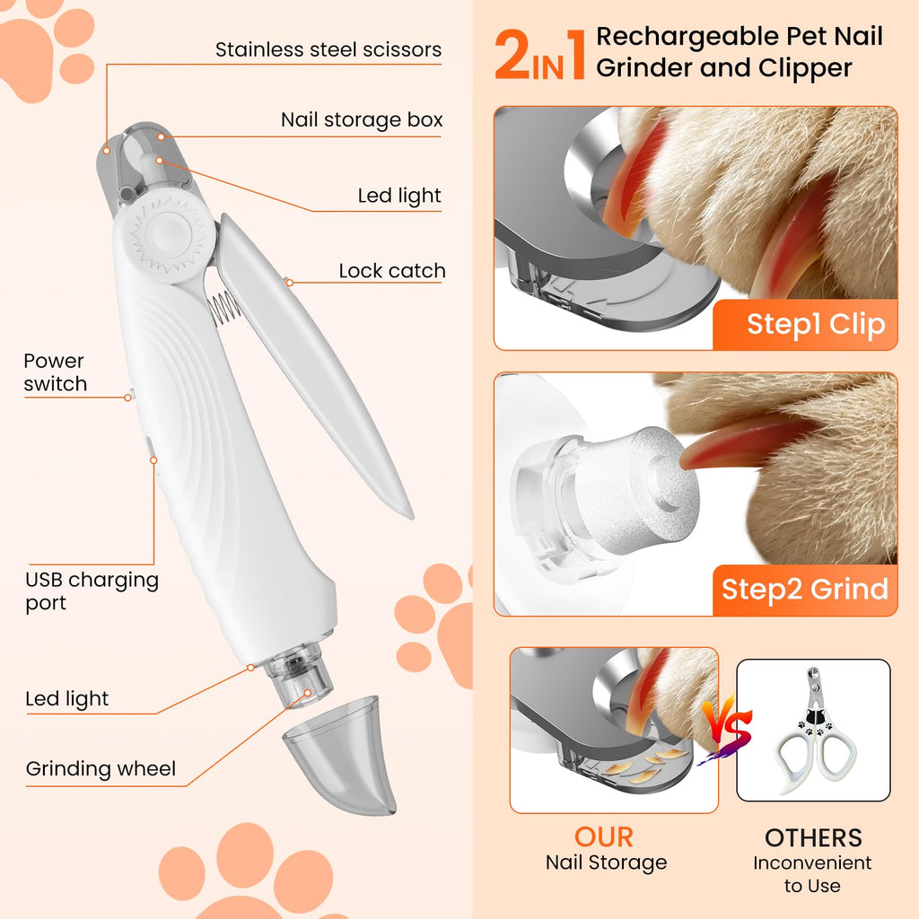 2-in-1 Dog & Cat Nail Clippers and Grinder F334989