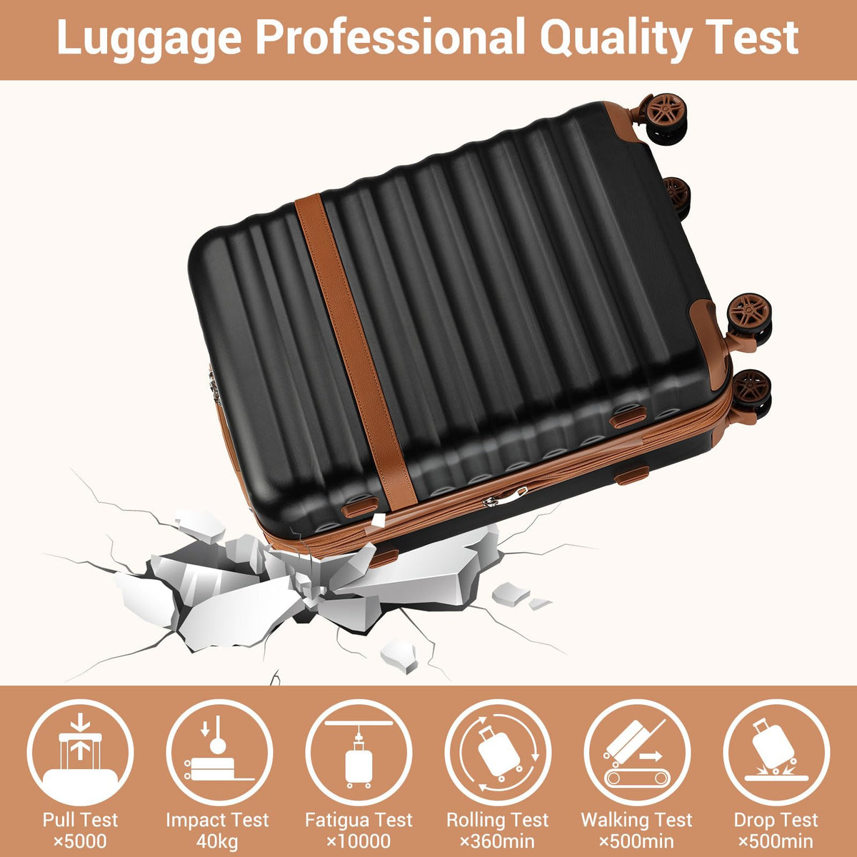 Black 20in Expandable Hardshell Carry-On V987