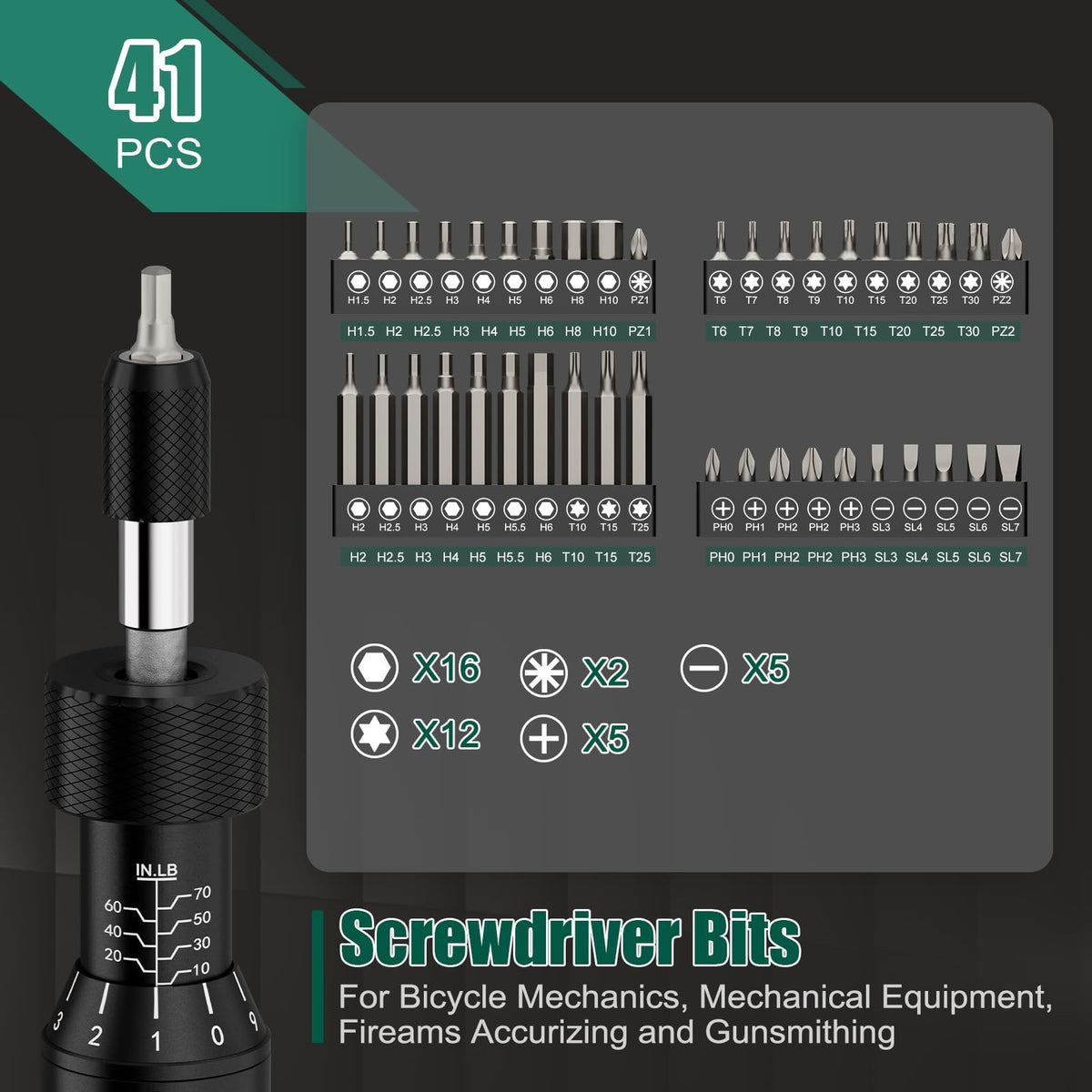 Inch-Pound Torque Screwdriver Kit Y433