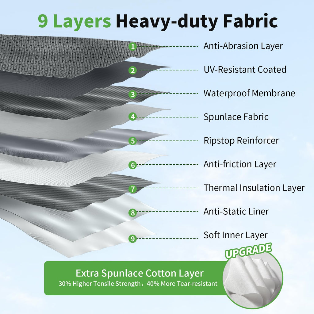 Heavy Duty 9 Layers RV Cover 14-16ft U43563