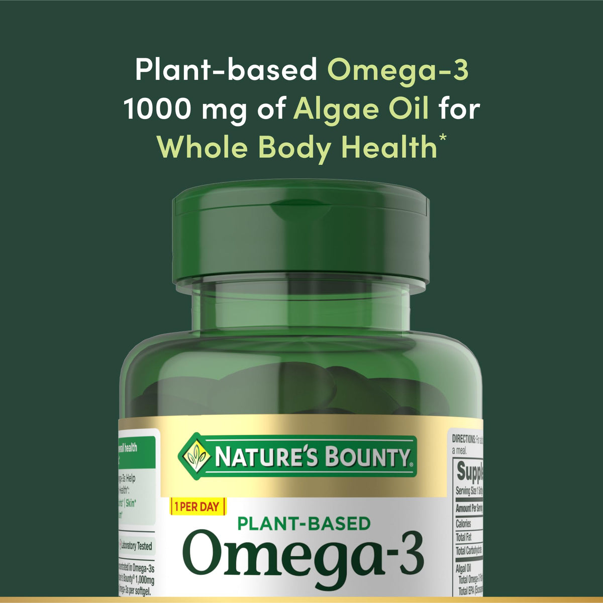 Plant-Based Omega 3 Fatty Acid Supplement 30 Ct P822