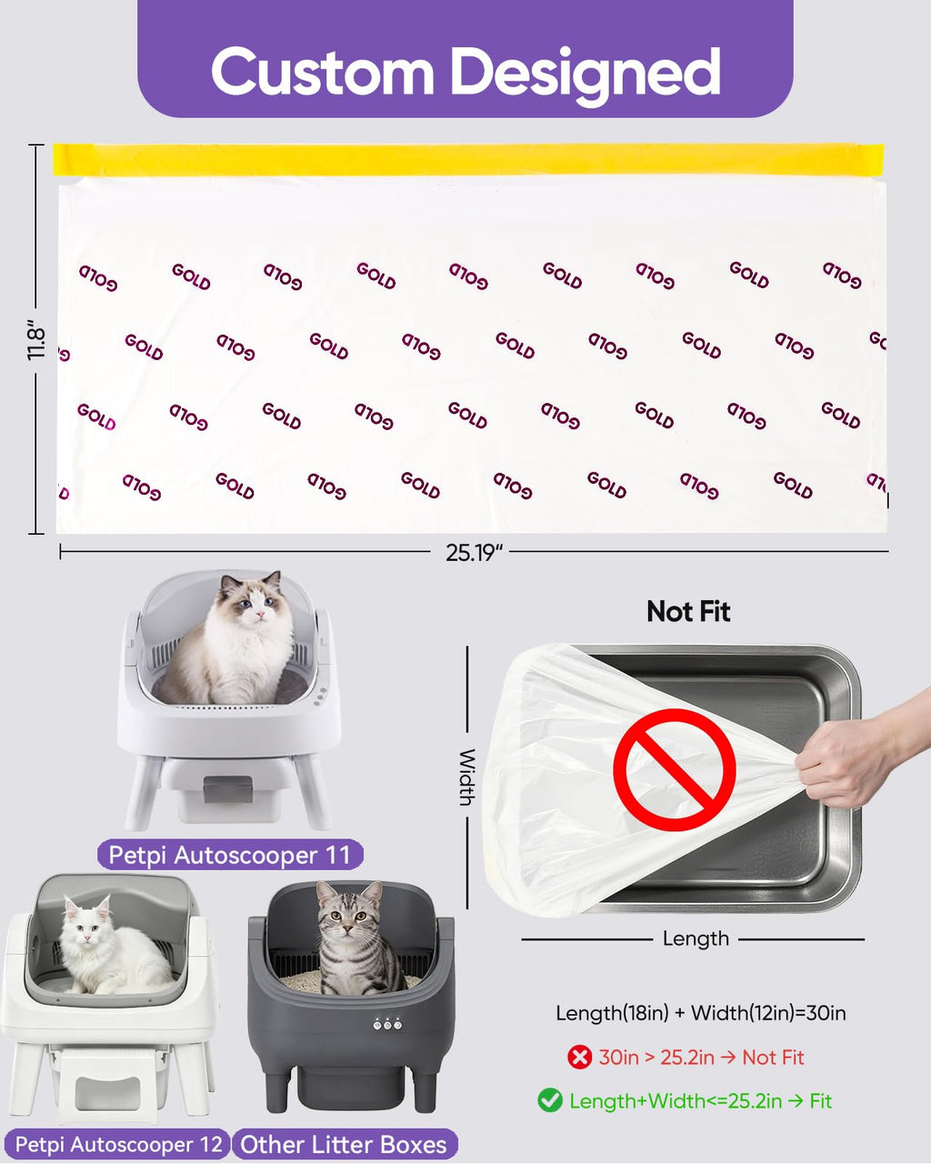 180 Count Automatic Cat Litter Bags F13168