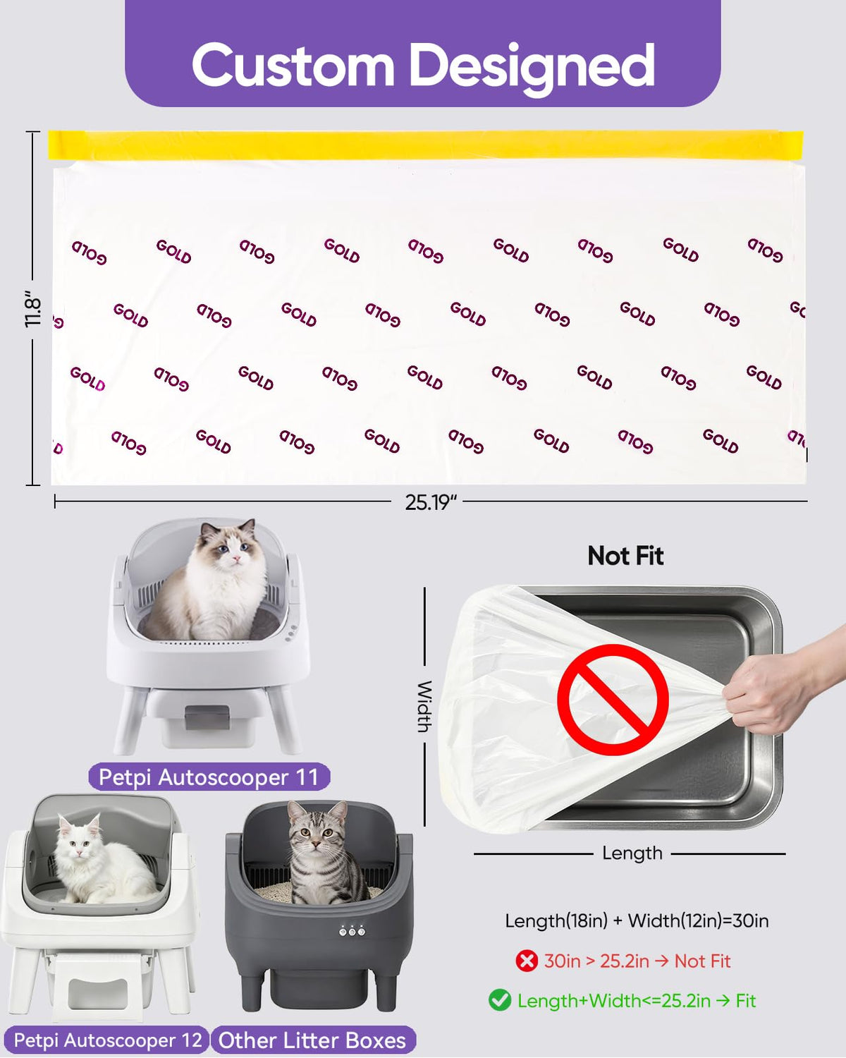180 Count Automatic Cat Litter Bags F13168