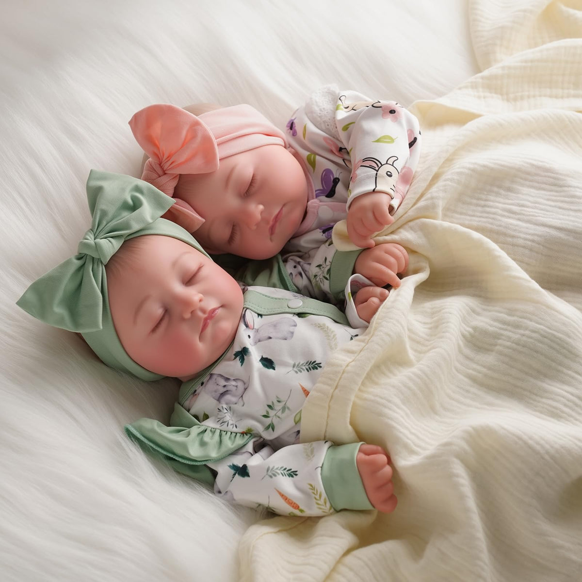 Lifelike Reborn Baby Dolls Twins 20 inch C83694