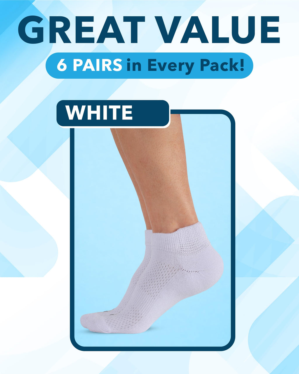 Viscose Bamboo Diabetic Socks 6 Pairs A282816