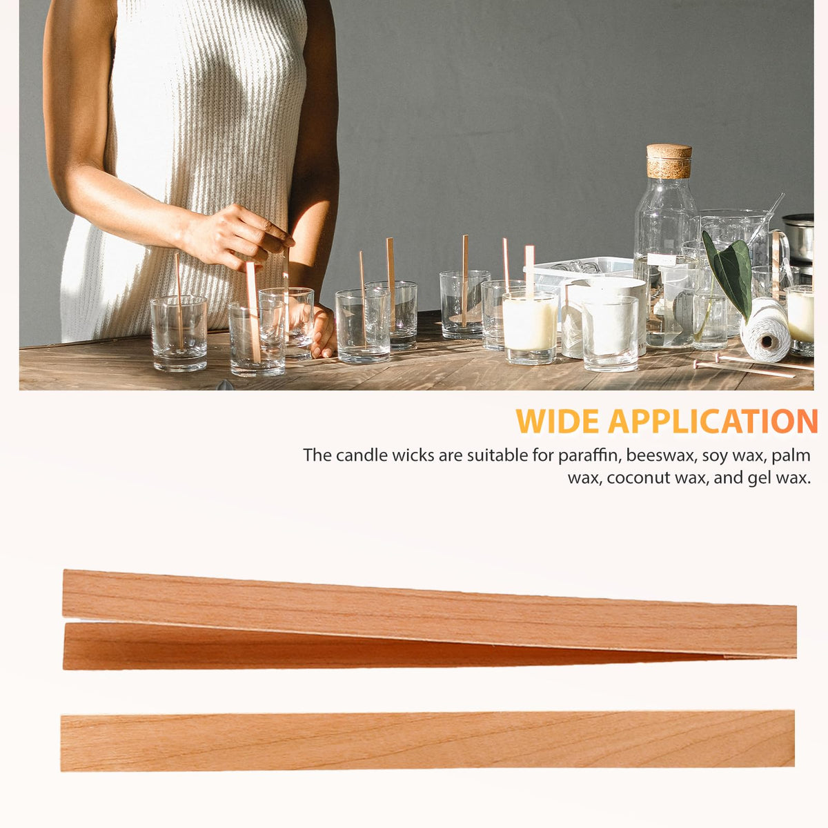 Cherry Wood Wicks 180 Candles per Pack L398