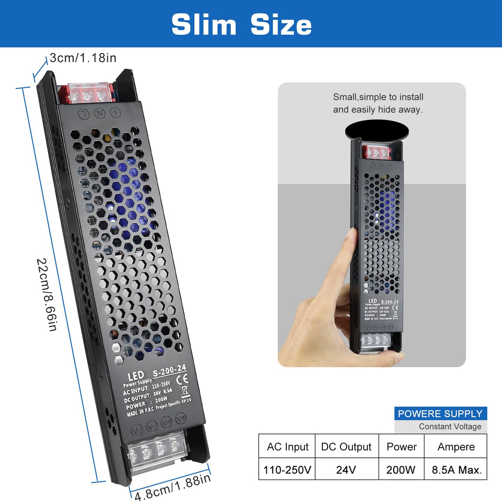 24V 200W 8.3A Constant Voltage LED Power Supply X253