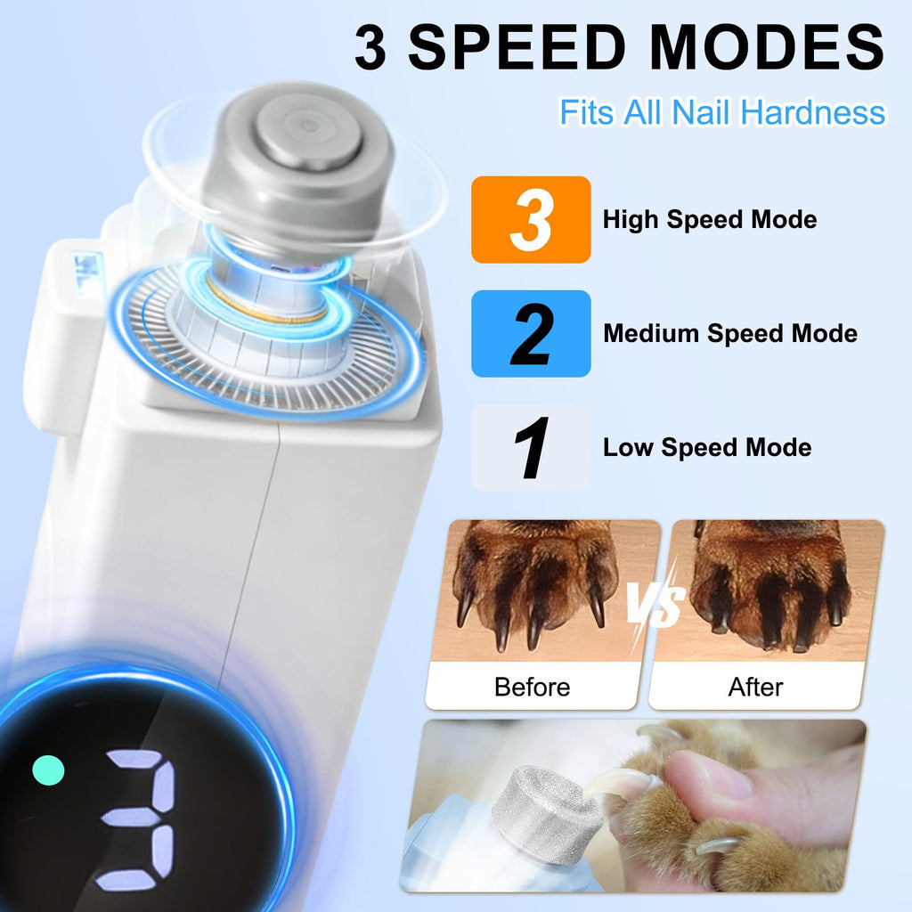 2-in-1 Dog Nail Clippers & Grinder with LED Light I71146