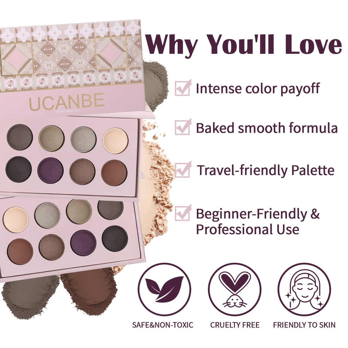 8 Color Nude Smokey Baked Matte Eyeshadow Palette O9510