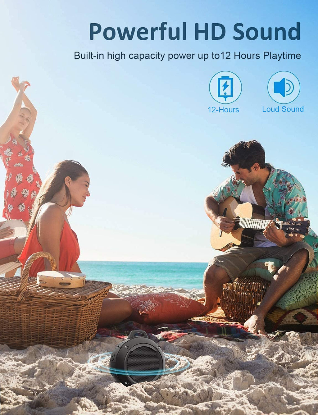 Waterproof Bluetooth Portable Mini Speaker with Subwoofer H131