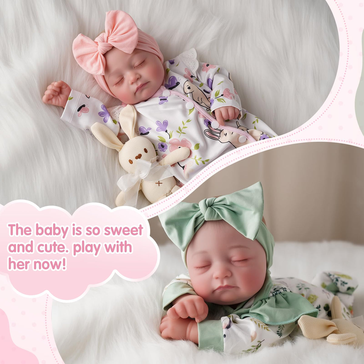 Lifelike Reborn Baby Dolls Twins 20 inch C83694