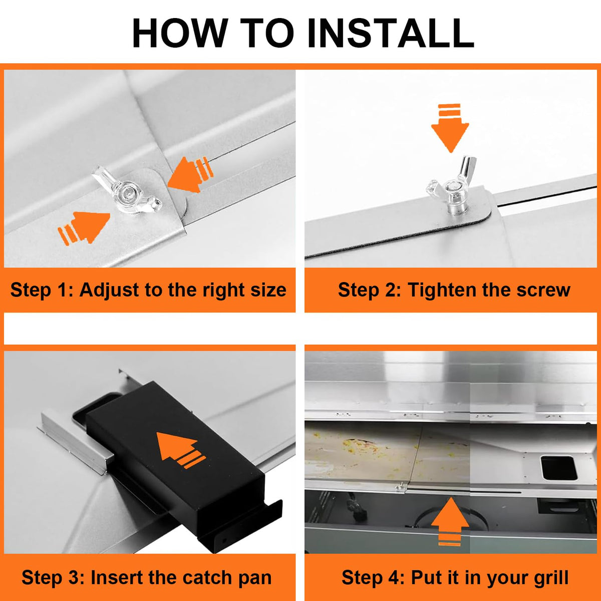 Adjustable Grease Tray for Gas Grills M4595