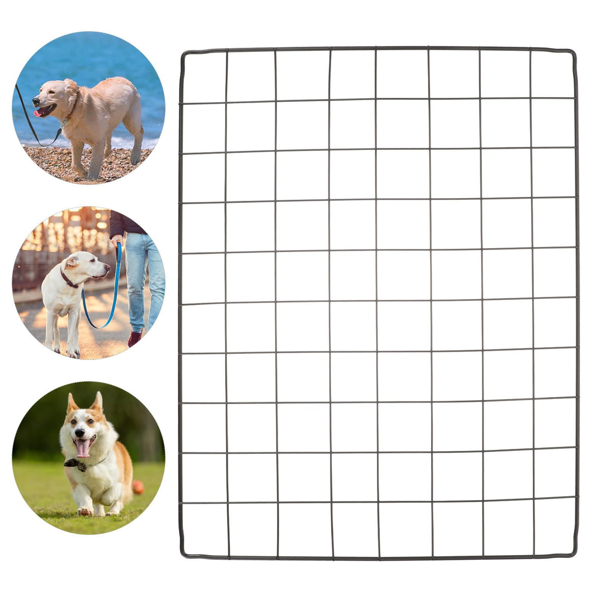 4pcs Flexible Iron Mesh Dog Fence Panels V3398
