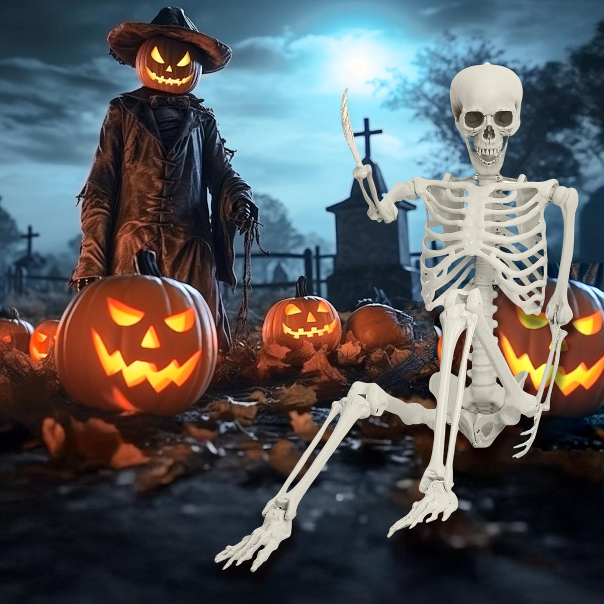 5.4FT Posable Life Size Skeleton V305577