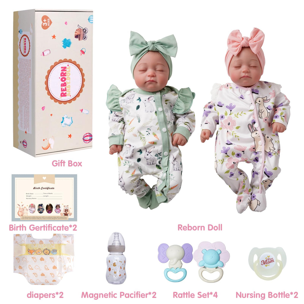 Lifelike Reborn Baby Dolls Twins 20 inch C83694