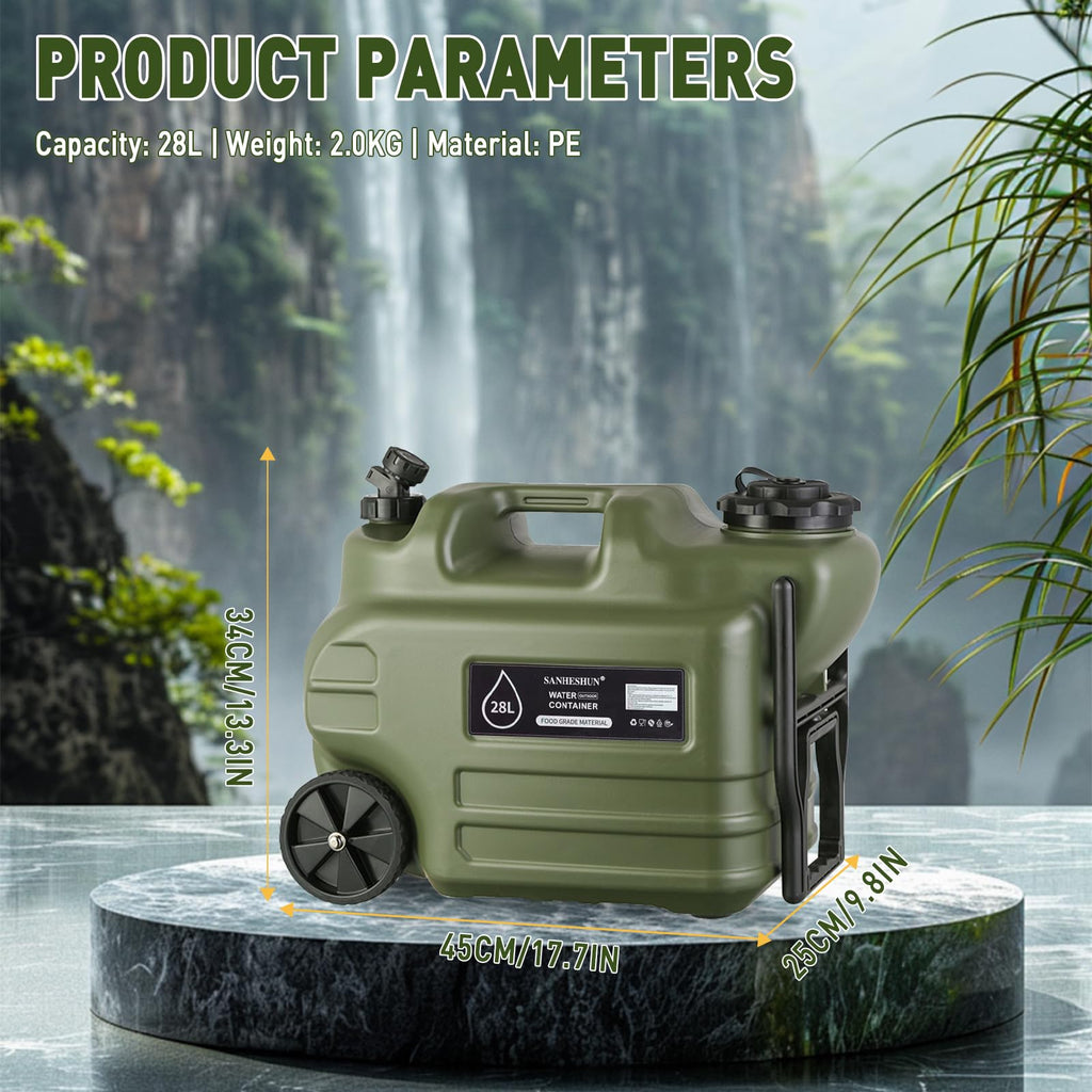 7.4 Gallon Water Jug with Wheels & Handle H7842