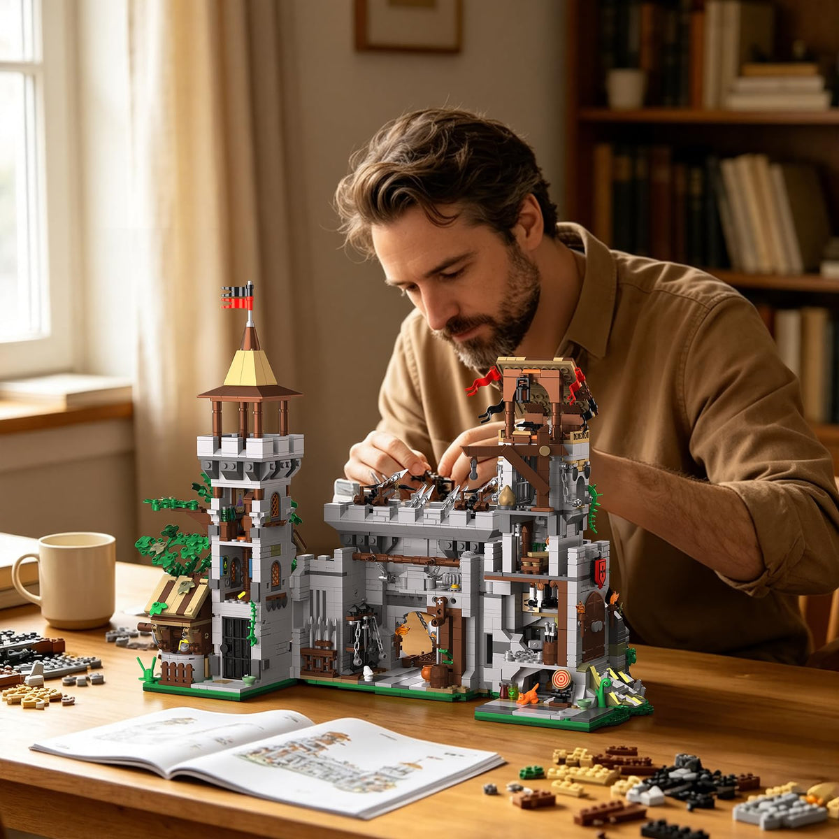 Building Set, 2 in 1 Architecture Model Kit Q378