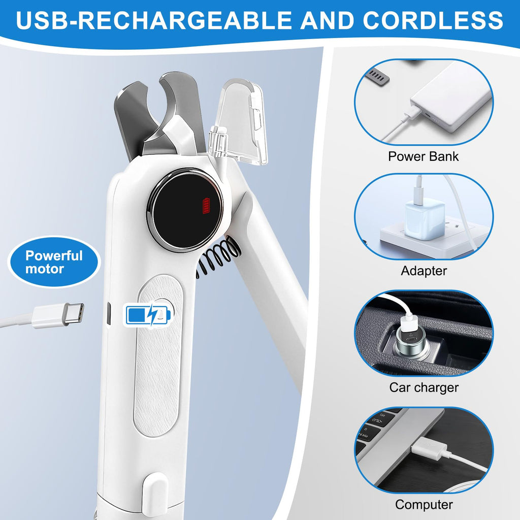 2-in-1 Dog Nail Clippers & Grinder with LED Light I71146