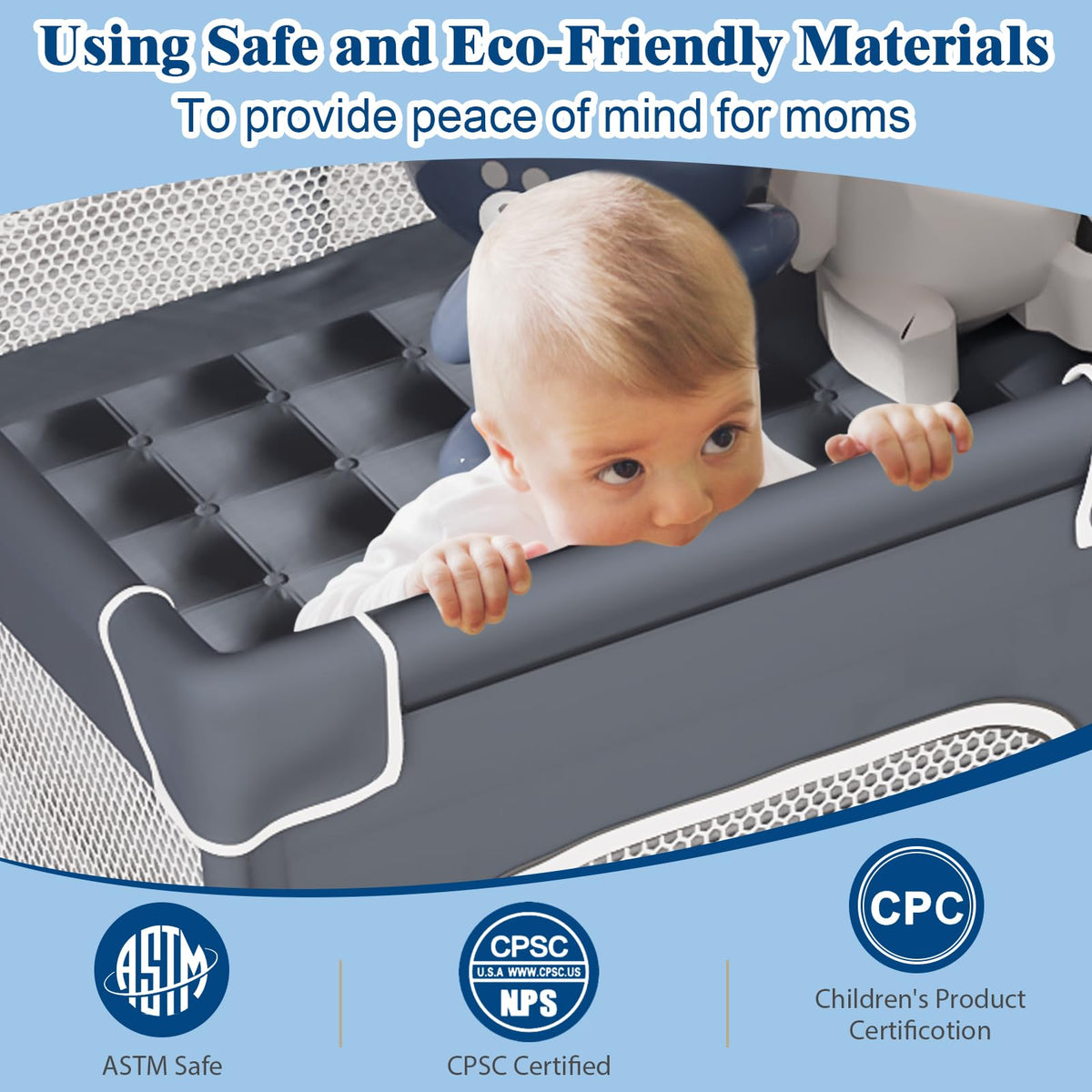 Small Playpen for Babies and Toddlers, 36"x36" Mesh F396048