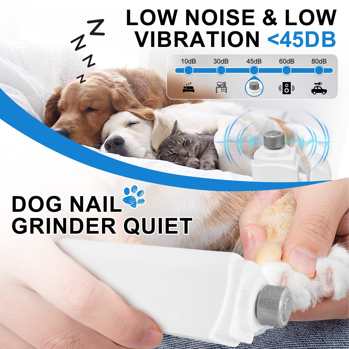 2-in-1 Dog Nail Clippers & Grinder with LED Light I71146