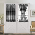 Black and White Buffalo Check Rod Pocket Curtain 25"x40" O7217