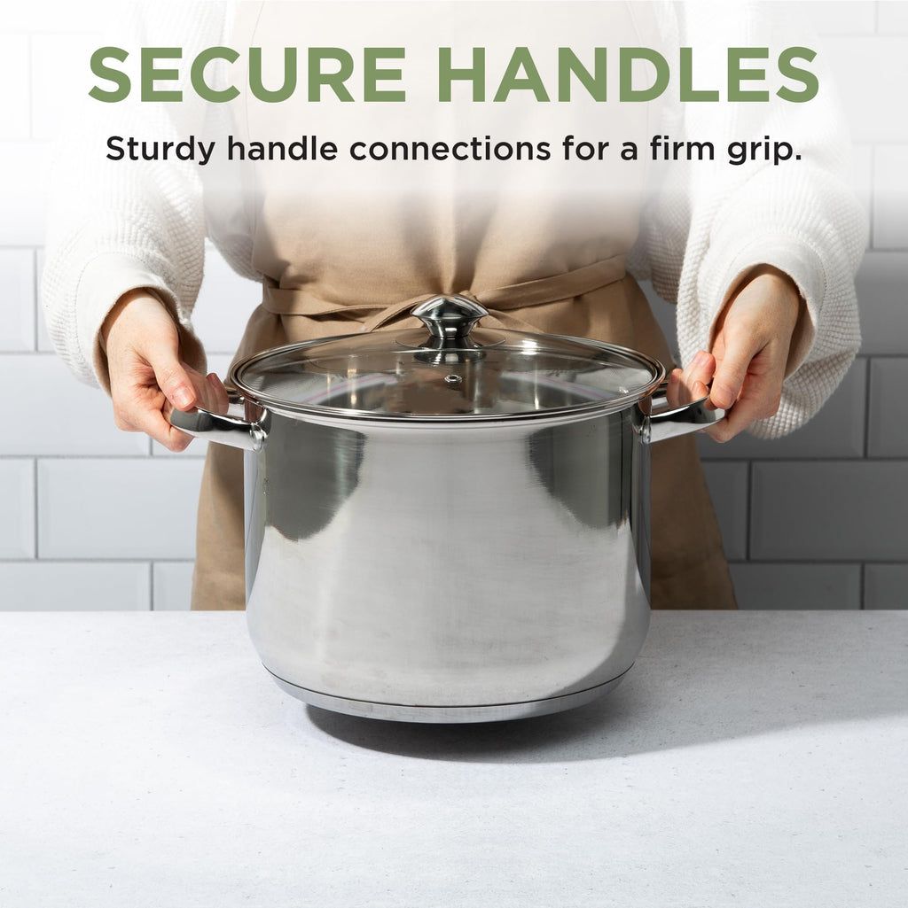 Stainless Steel 8-Quart Stock Pot with Glass Lid Z775658