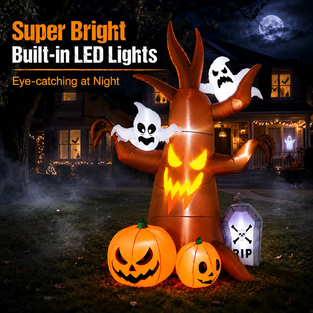 8FT Inflatable Ghost Tree Decoration M6321
