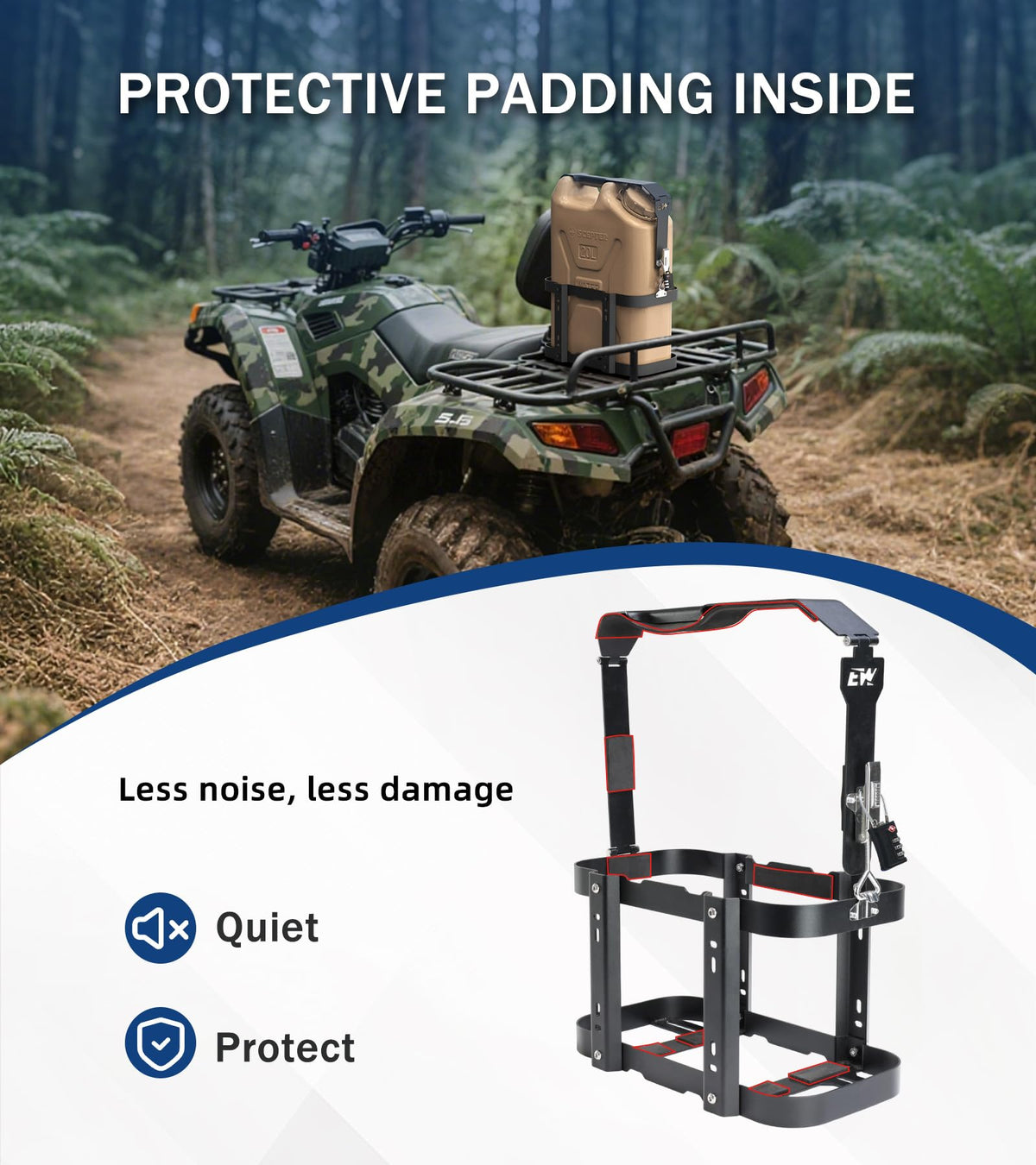 5 Gallon Water Container Mount Holder with Combination Lock P195