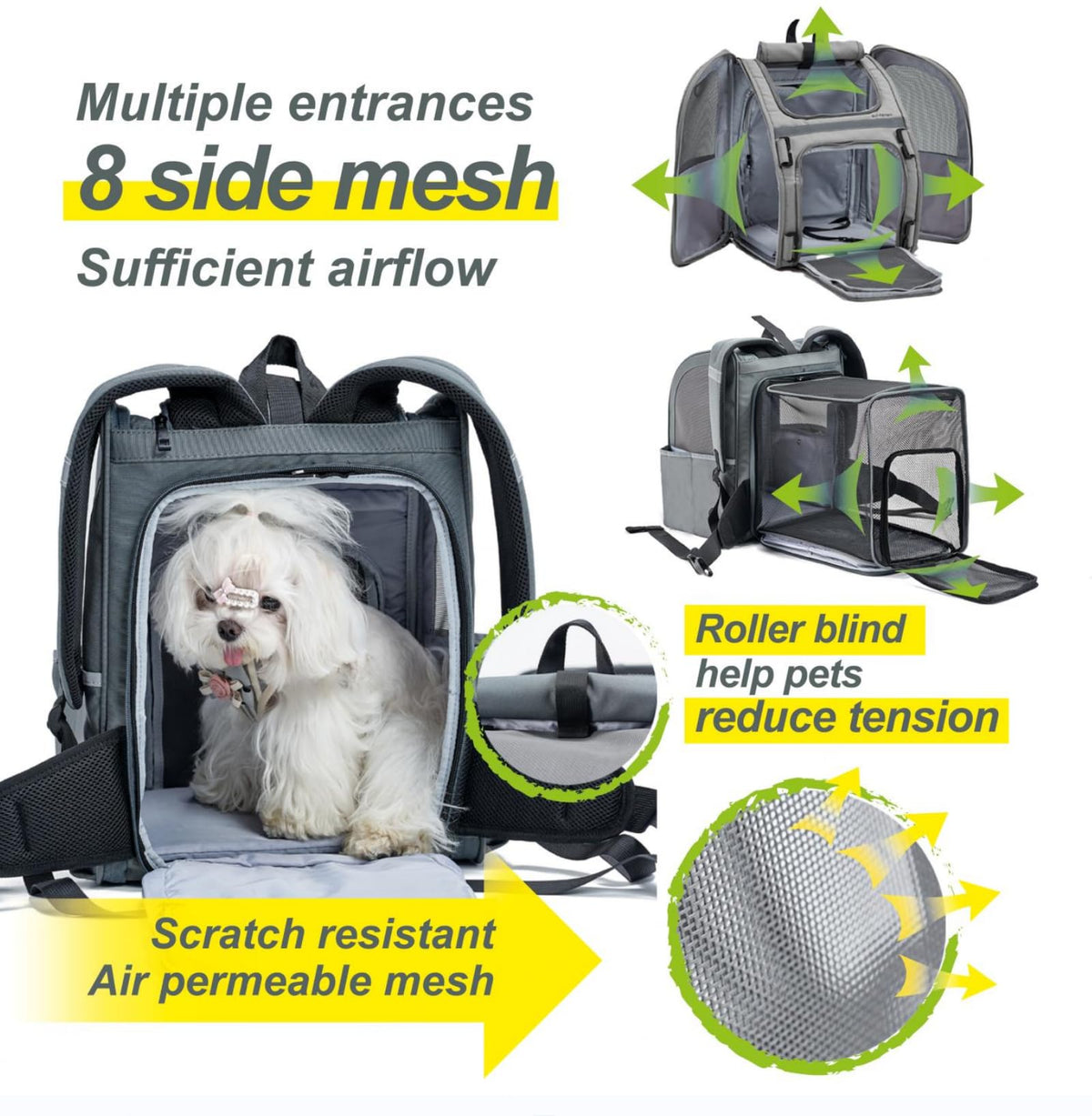 Expandable Foldable Pet Carrier Backpack I55785