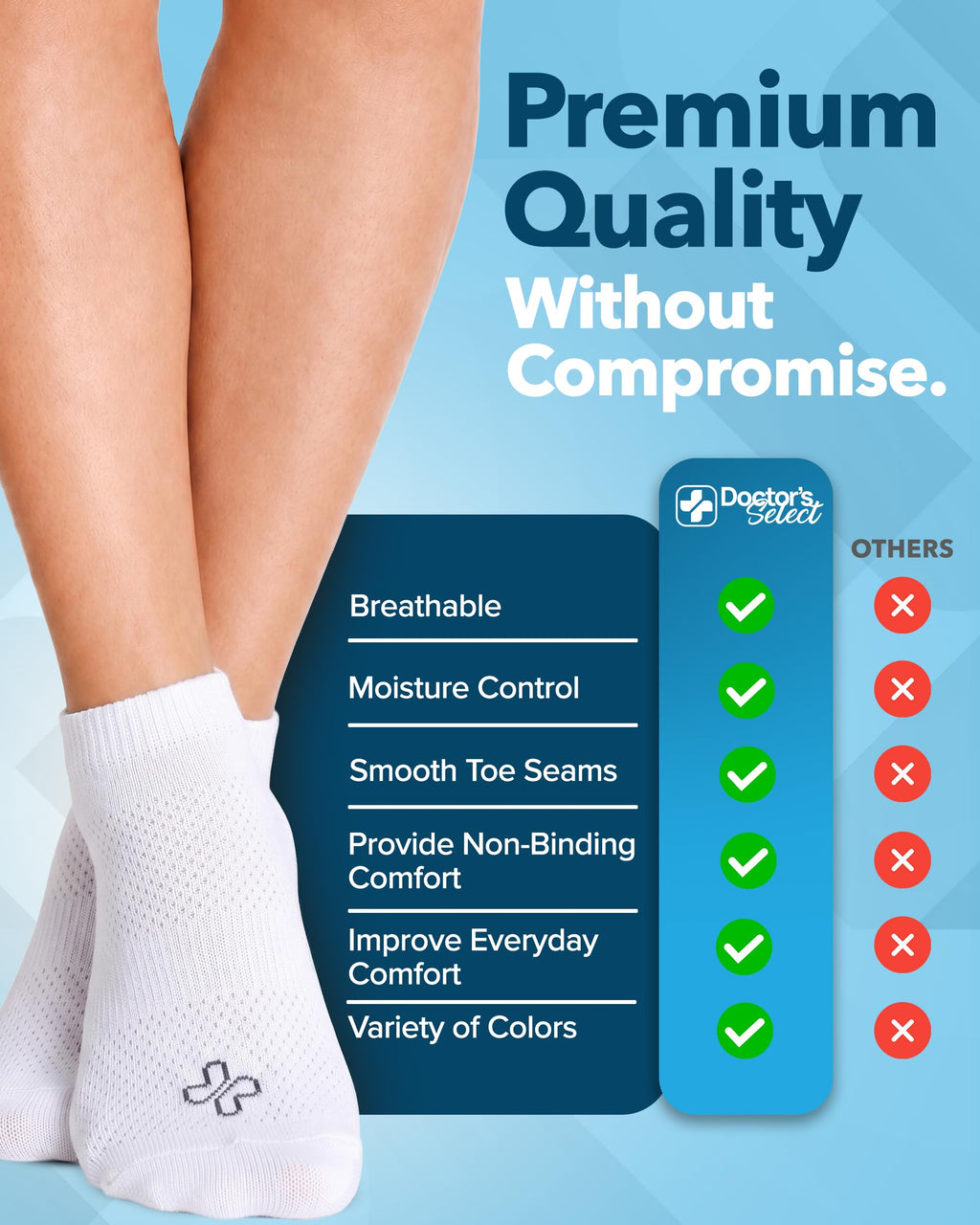 Viscose Bamboo Diabetic Socks 6 Pairs A282816