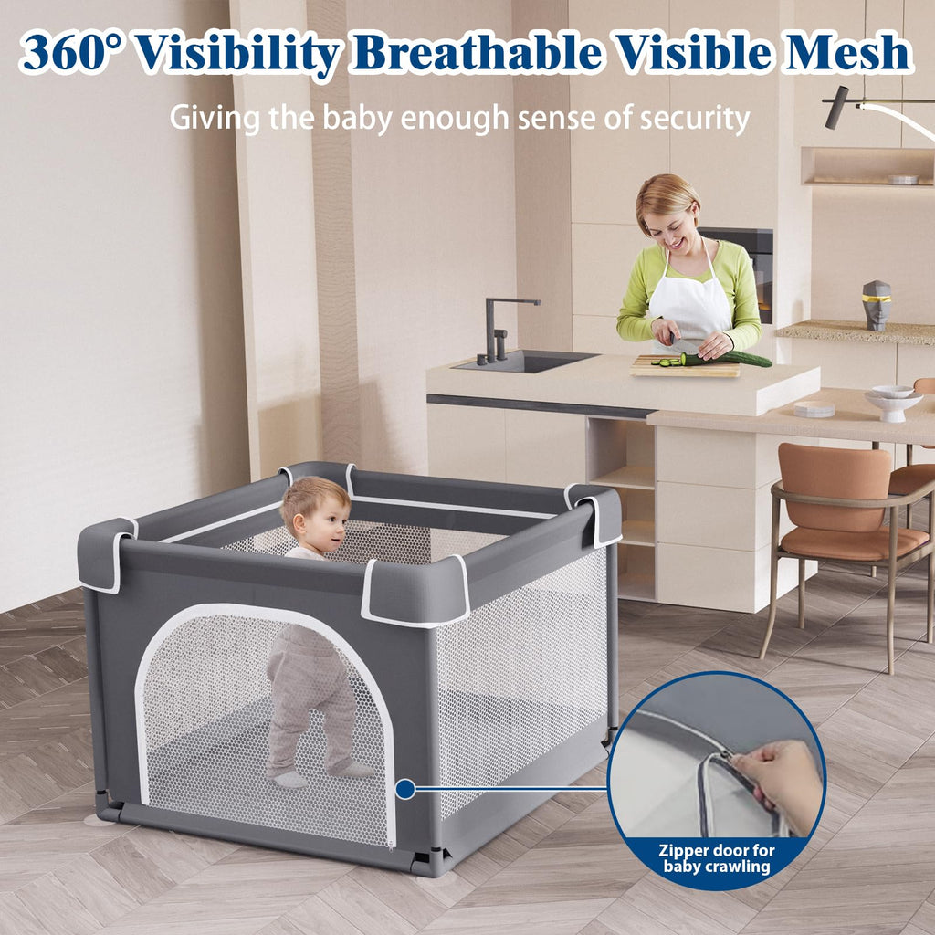 Small Playpen for Babies and Toddlers, 36"x36" Mesh F396048