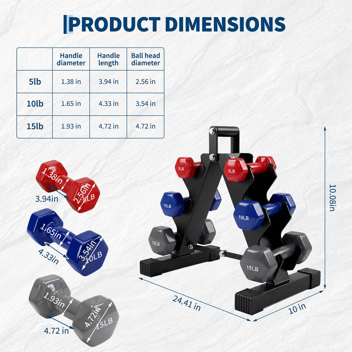 Neoprene Fixed Dumbbell Set U71876