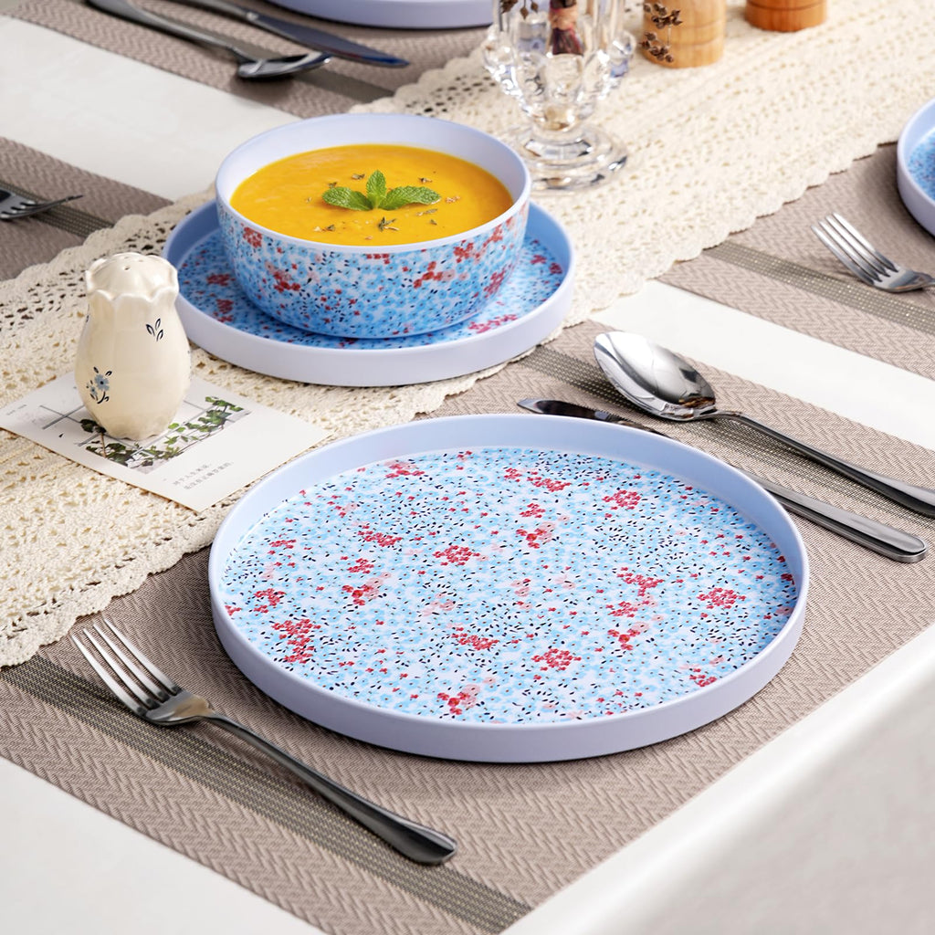 12 Pcs Melamine Dinnerware Set for 4 T89365