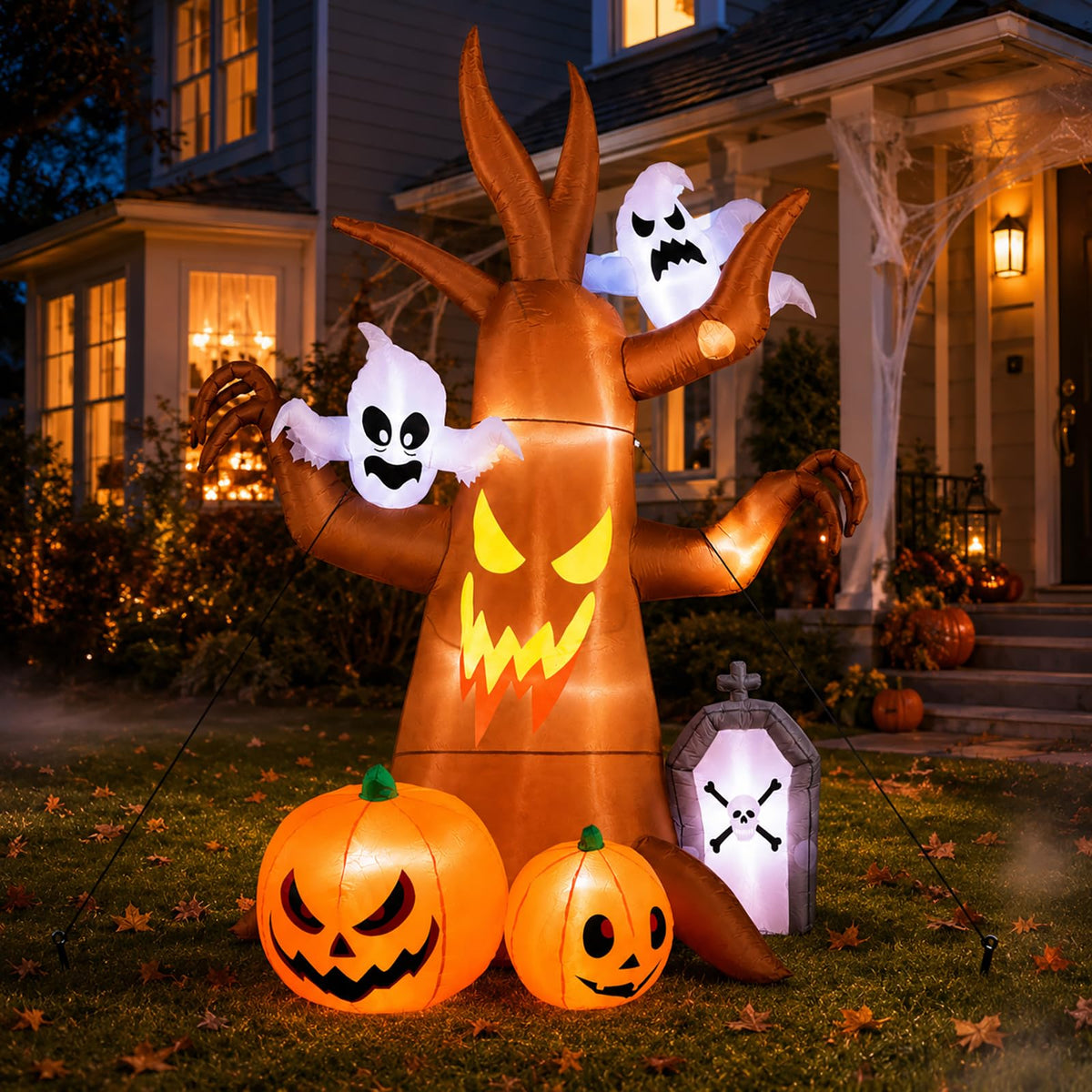 8FT Inflatable Ghost Tree Decoration M6321