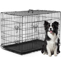 42 inch Folding Metal Wire Dog Crate with Double Door A83543