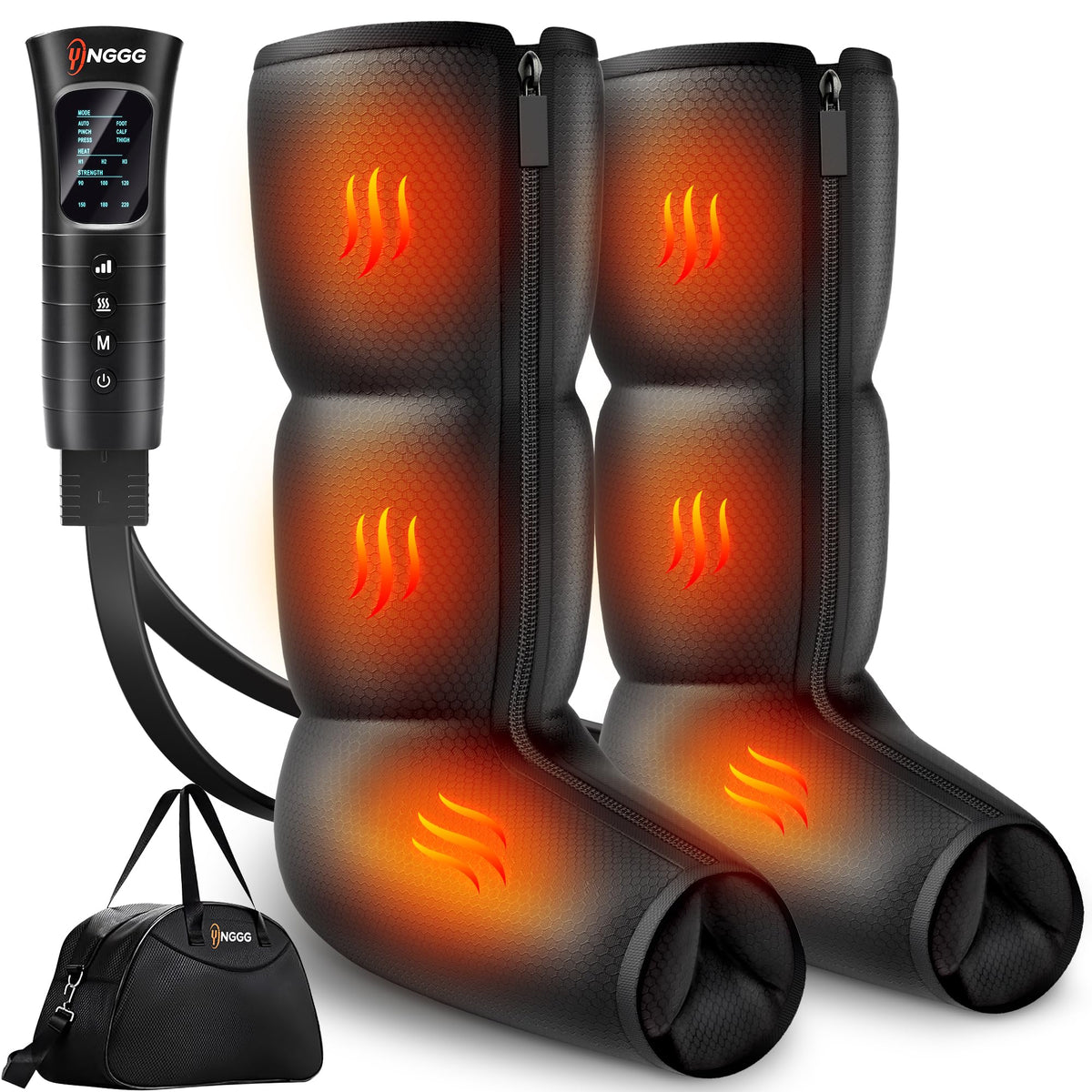 Leg Compression Massager with Heat, Foot & Calf Massager Boots W212563