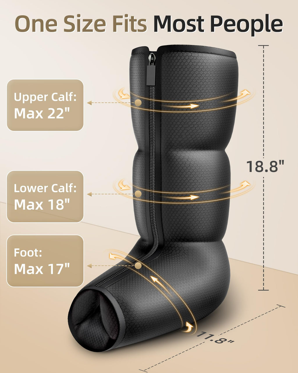 Leg Compression Massager with Heat, Foot & Calf Massager Boots W212563