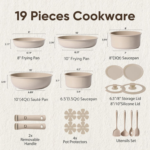 19 Pc Non Stick Cookware Set K2872