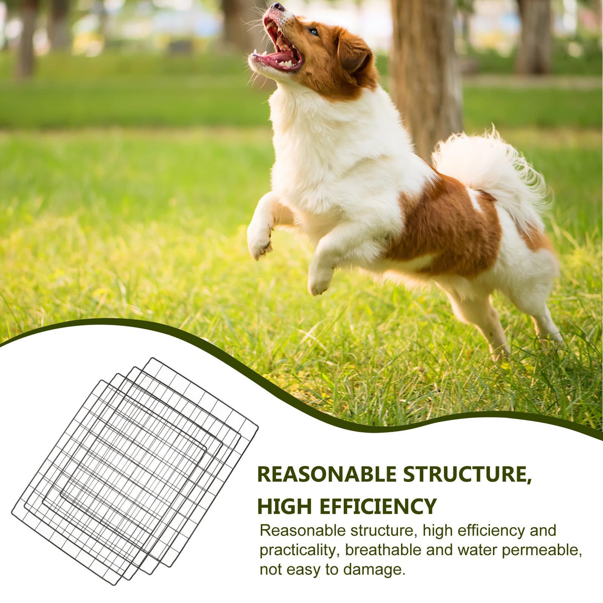4pcs Flexible Iron Mesh Dog Fence Panels V3398