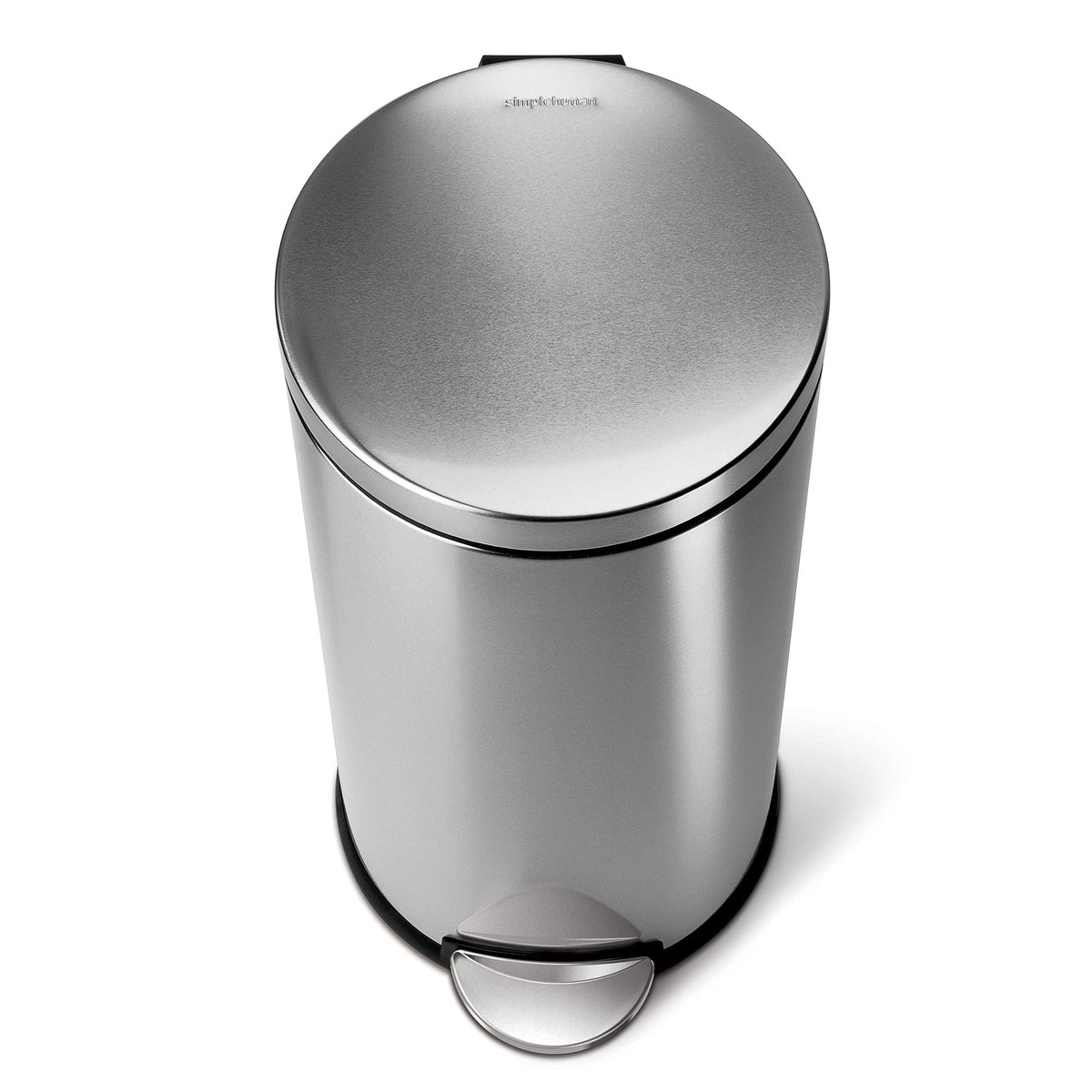 30L Brushed Stainless Steel Round Step Trash Can M36313