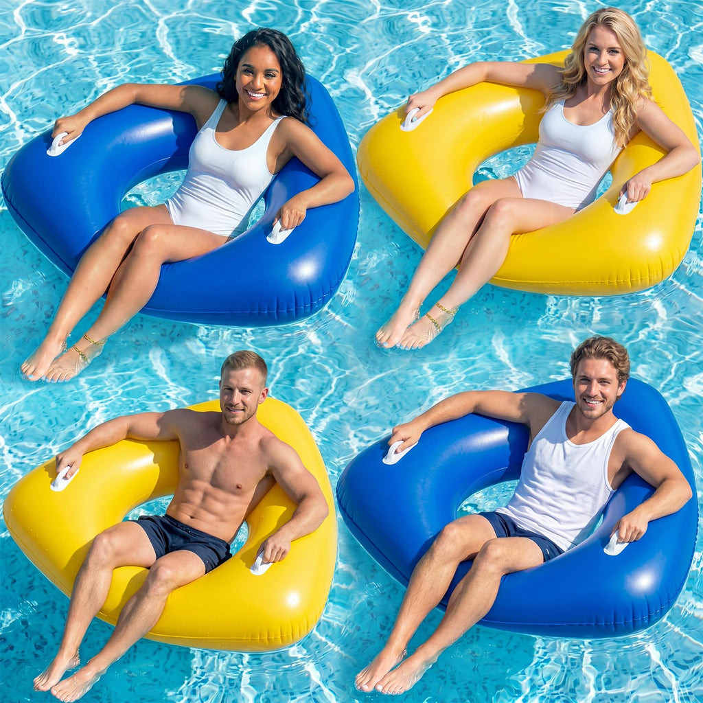 44" Large Triangular Inflatable Pool Float Tube G40779