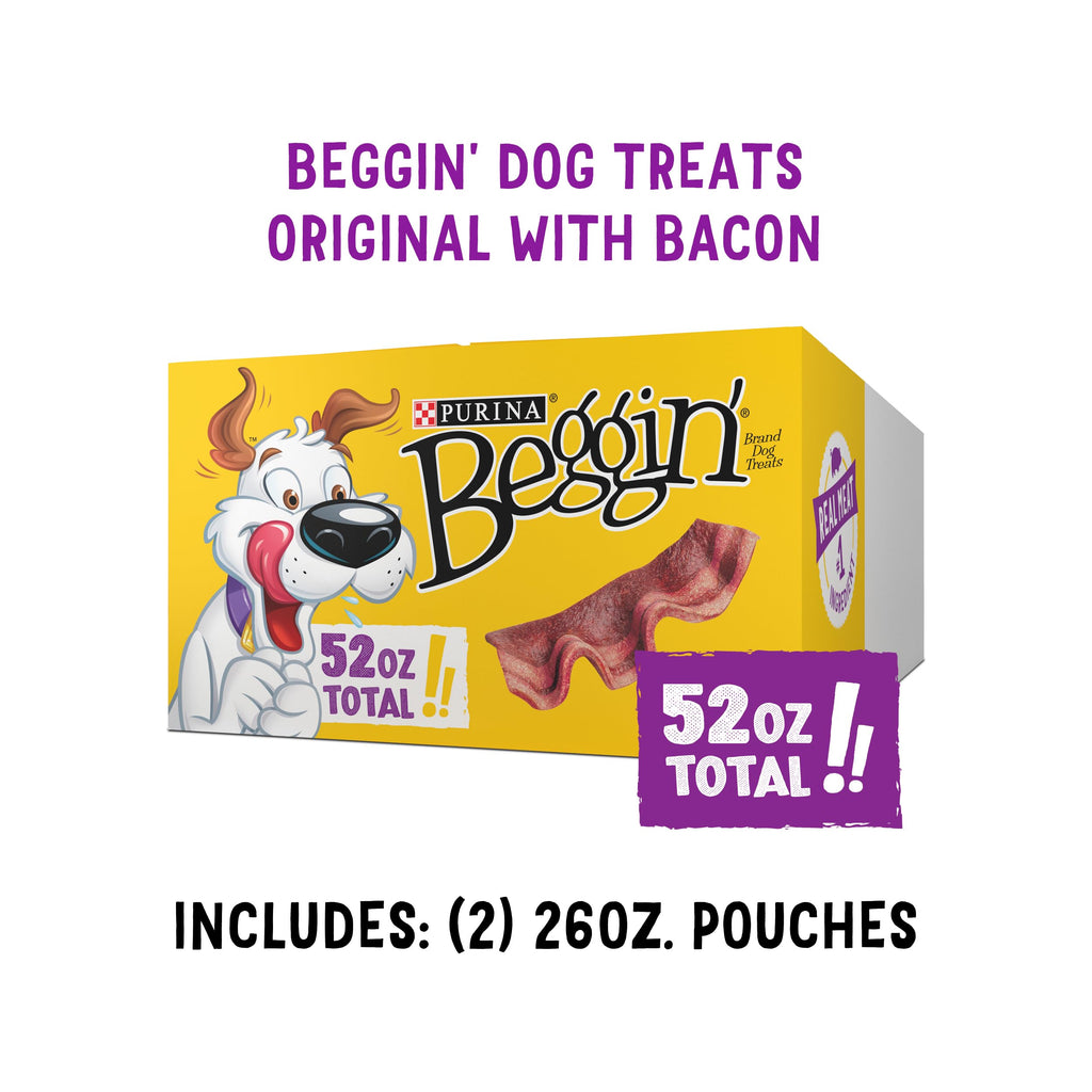 Dog Treats with Bacon 26 oz Pouches B801575